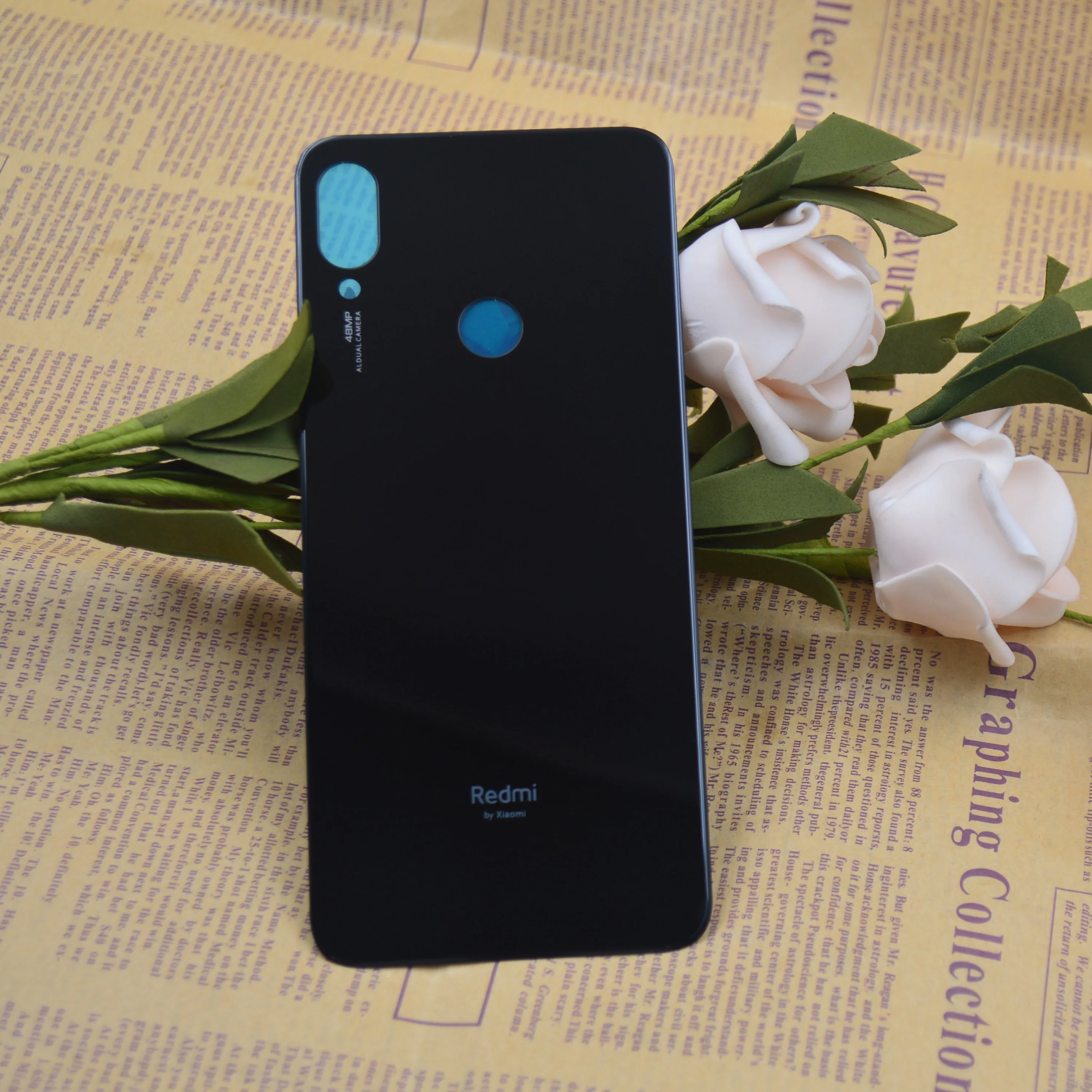 Чехол для аккумулятора Xiaomi Redmi note 7 Задняя стеклянная панель Корпус задней двери