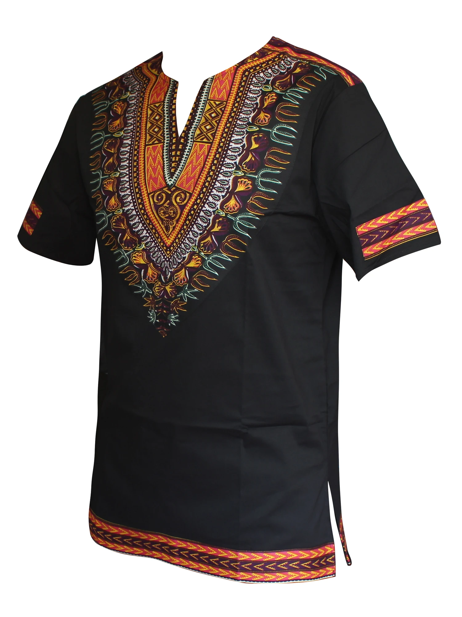 Real Bazin WAX African Men Clothes Dashiki Fashion Cotton Printing T-shirt Man top Traditional Clothes