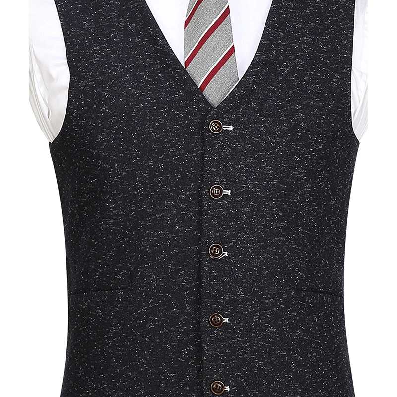 men suit warm thicken retro black  wedding groom wear fashion suit set 3 pieces blazer vest pant single breasted tuxedo slim fit