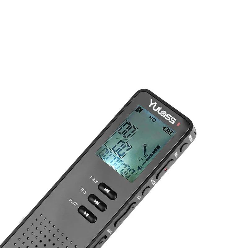 Цифровой диктофон Yulass 8 ГБ профессиональный портативный с MP3 плеером/TF картой до 64