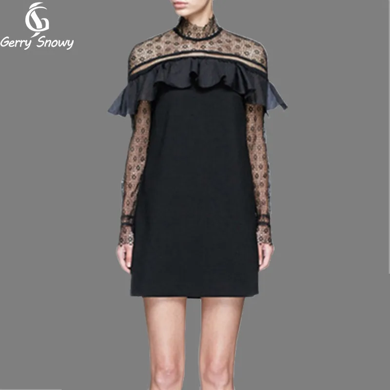 2019 осеннее платье для автопортретов винтажное сексуальное подиумное кружевное