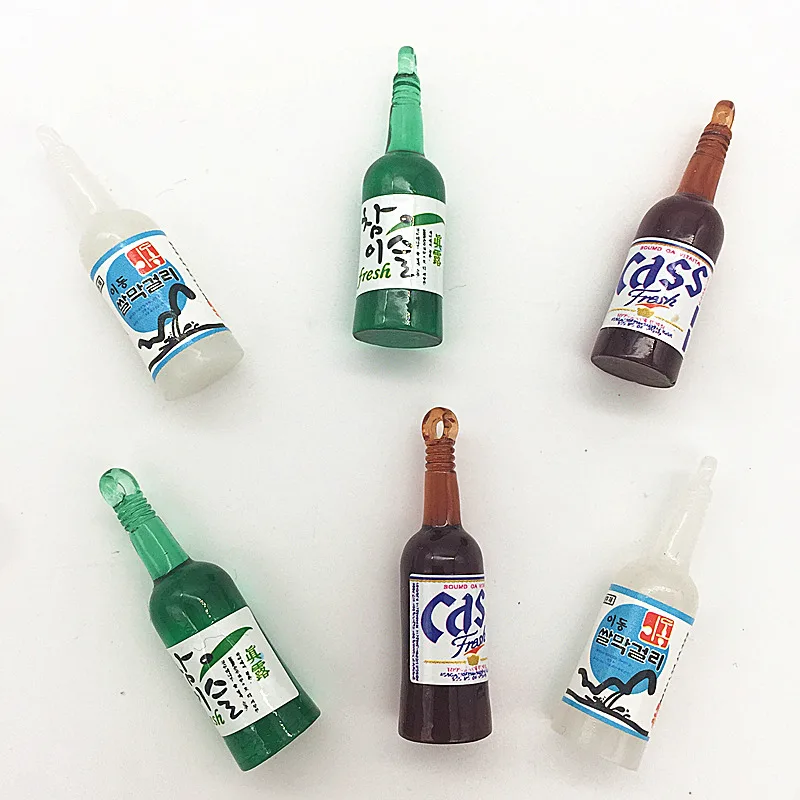 Давайте начнем! Милая миниатюрная бутылка смола вина/Саке/бутылки воды 3D winebottle