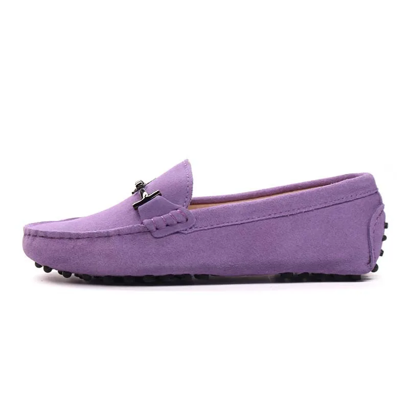 PURPLE GRWG/Новинка года; модная женская повседневная обувь; сезон весна-лето; Брендовые женские мокасины из натуральной кожи; мокасины; лоферы; - Цвет: PURPLE