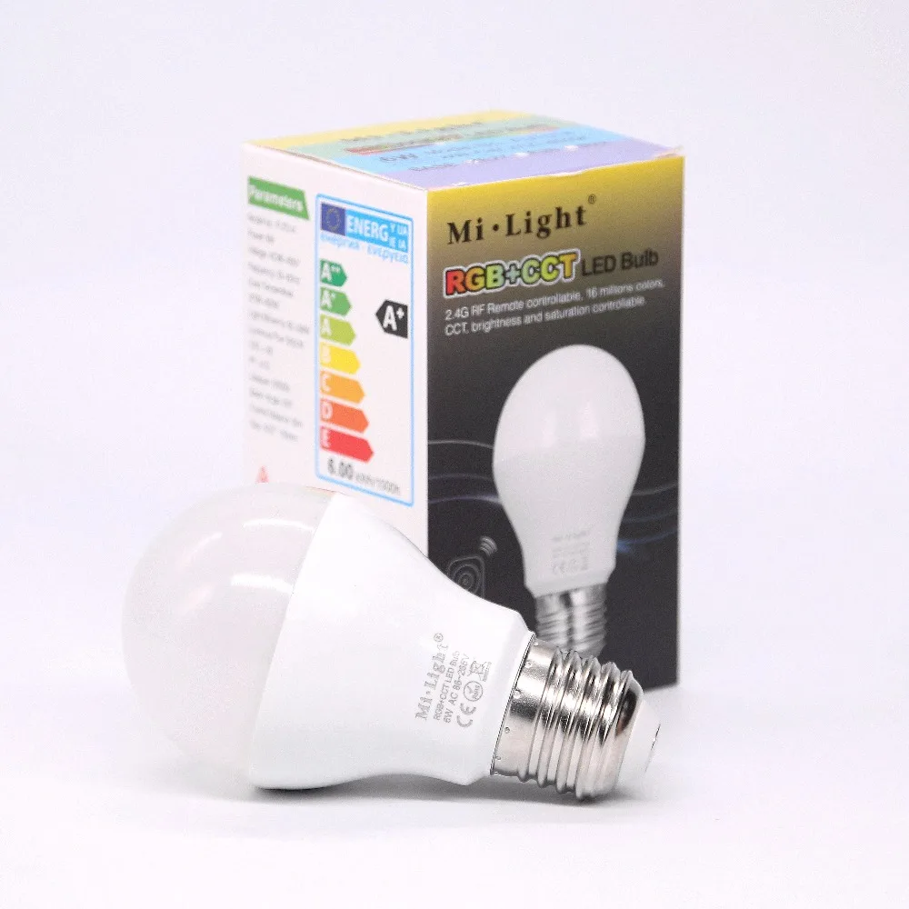 Светодиодный потолочный светильник E27 6 Вт RGB + CCT Ми светодиодный лампы AC 85 V-265 V 2 4 г