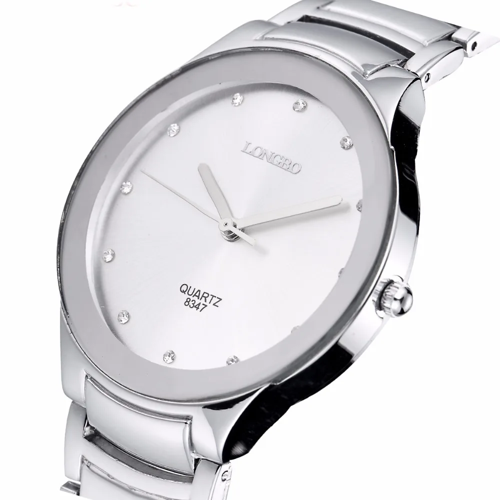 Longbo 2017 Топ Бренд роскошные часы для женщин и мужчин из нержавеющей стали