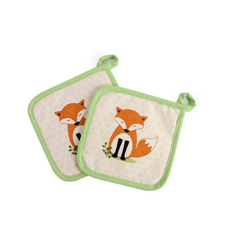 1 шт. держатель для обеденного горшка с красной лисой рукавицы духовки из 100%