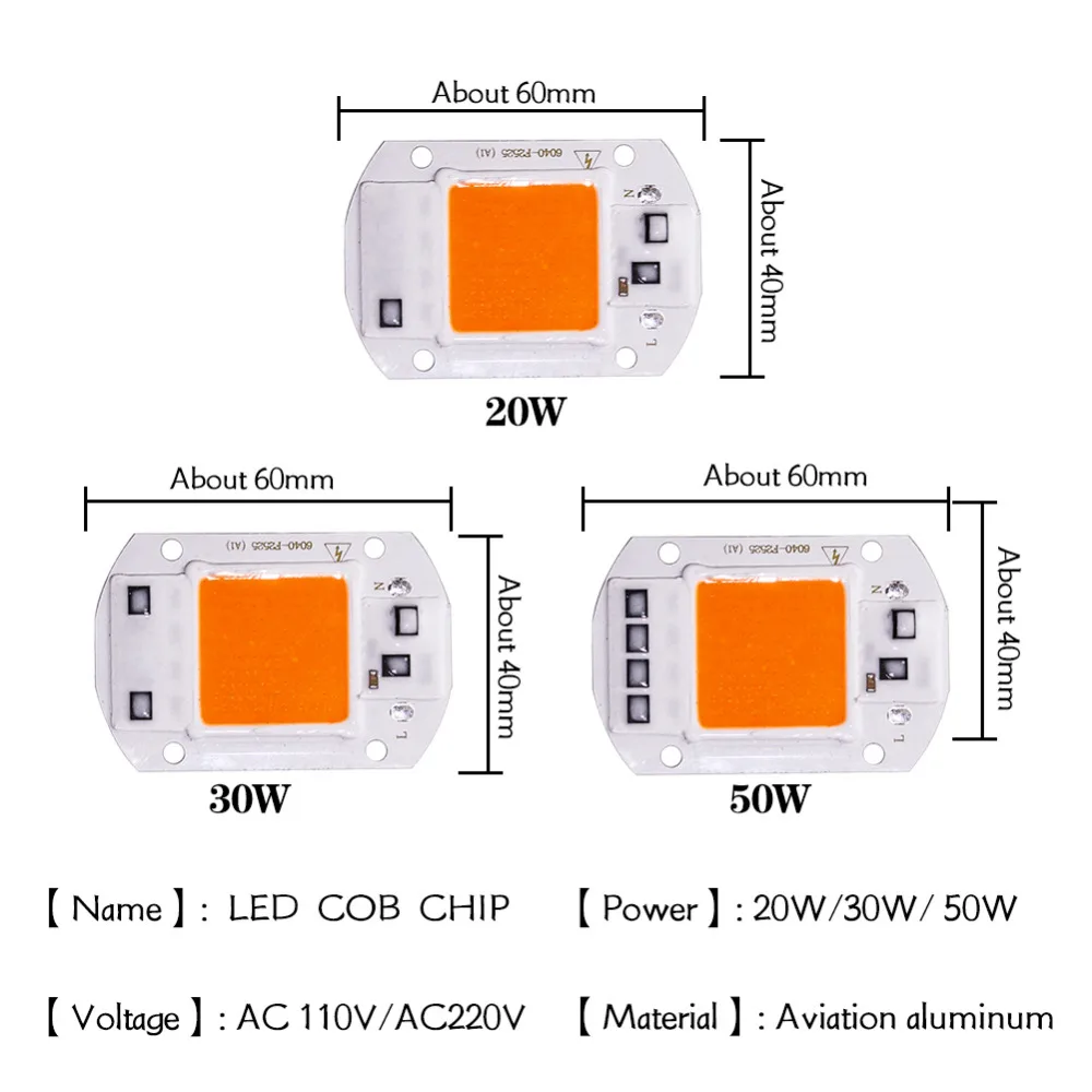 Светодиодная лампа полного спектра с монолитным блоком светодиодов чип для