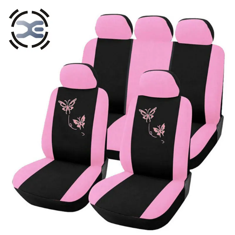 5 Seats Butterfly Pattern Cloth Art Car Seat Cover Universal Fit Most Protector Automobiles Interior Accessories T163 | Автомобили и