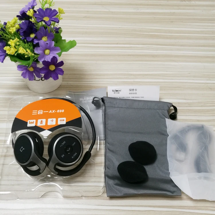 Neckband беспроводные наушники оригинальные Suicen AX 698 L8 Bluetooth TF карта fm радио