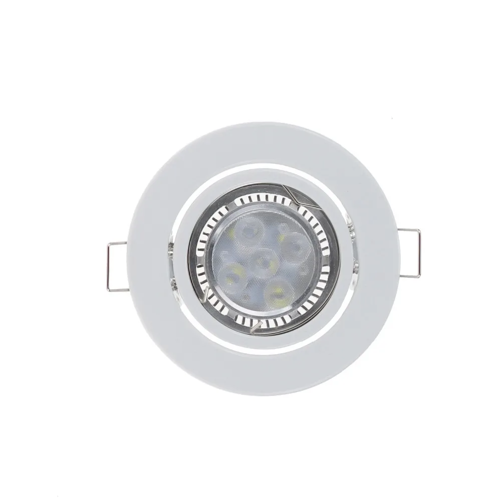 Белый Круглый GU10 поверхностный монтаж алюминиевая рама для Led крепящиеся светильники MR16 монтажные точечные потолочные светильники рамка