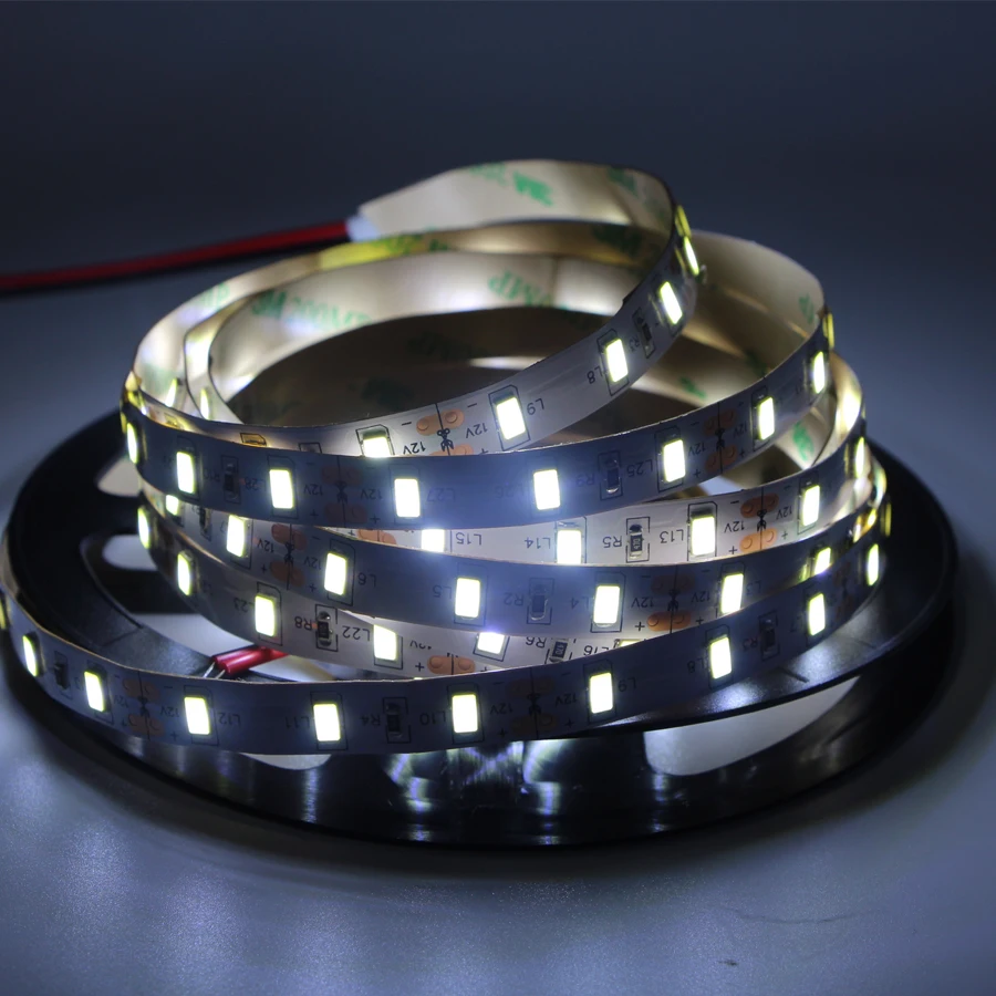 5 м SMD 5730 300 450 600 Светодиодная лента 5630 12 В ярче 5050 3528 Рождественская гирлянда лампа