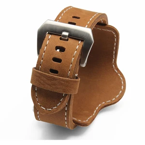 Качественный браслет для наручных часов 20 мм 22 мм 24 мм 26 мм, кожаный ремешок для часов, черный, коричневый декоративный стильный браслет для мужчин