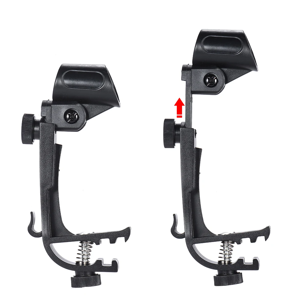 Микрофонная Пара регулируемых ступенчатых барабанных зажимов Mic Rim Snare Mount Clamp Holder