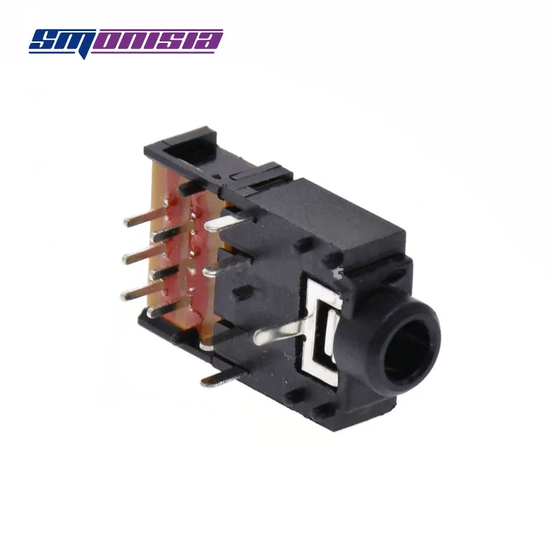 Smonisia 500 шт. PJ-3F07 11 P все пластиковые 3.5 гарнитуры Джек гнездо встроенного аудио