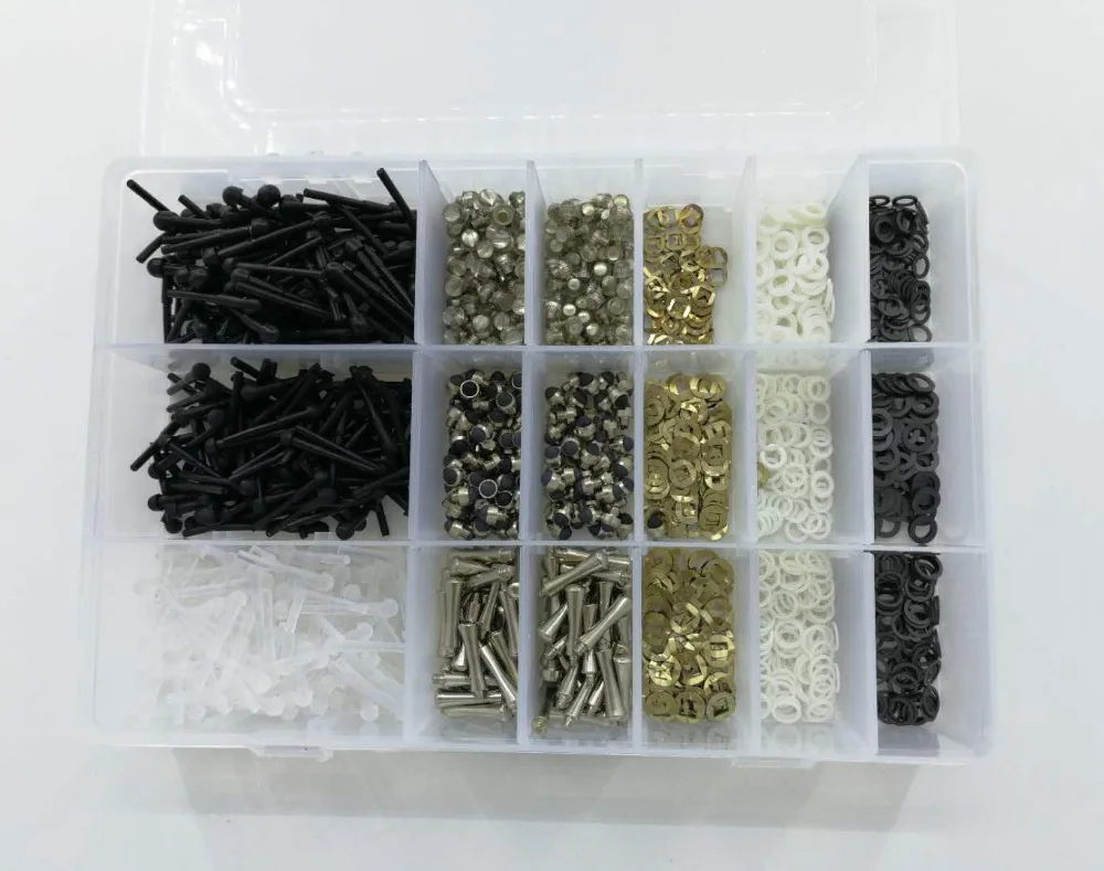 1500 unids/lote de piezas de tijera para el cabello, kits de reparaci&oacute;n de tijeras, accesorios que incluyen Parachoques/reposabrazos/arandela-1
