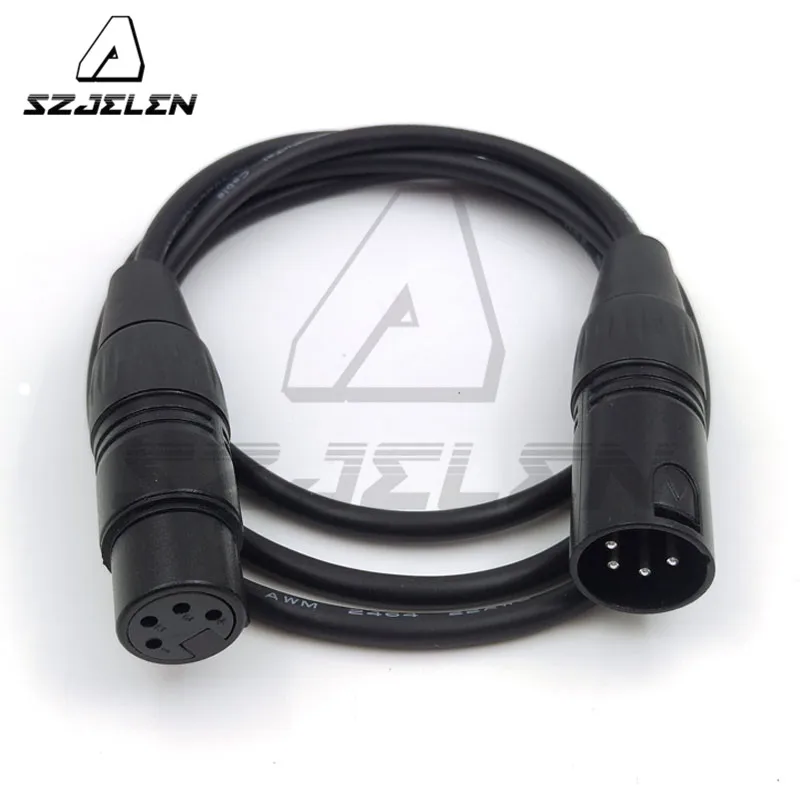 XLR 4pin Male to Female 4-Pin XLR Cable For Power Supply Battery Adapter