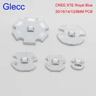 При заказе 1-10 штук Cree XTE индикатор XT-E, для детей от 1 года до 5 лет Вт светодиодный излучатель Королевский синий 450-452nm LED с 201614128 мм PCB