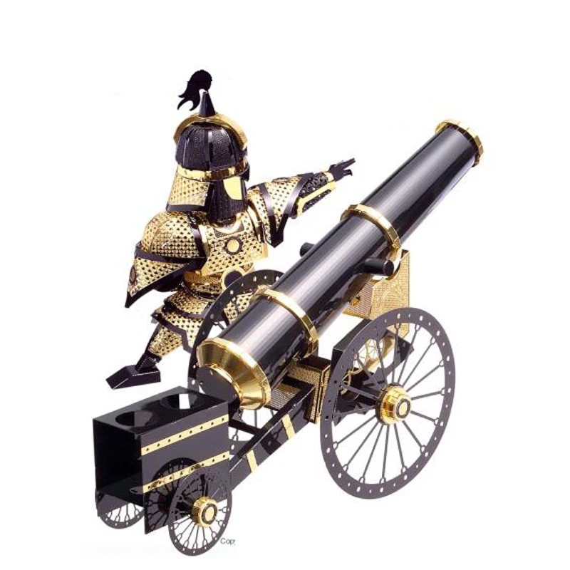 Сдельные артиллерист Стиль Cannon DIY 3d Металл Nano головоломки собрать модель Наборы