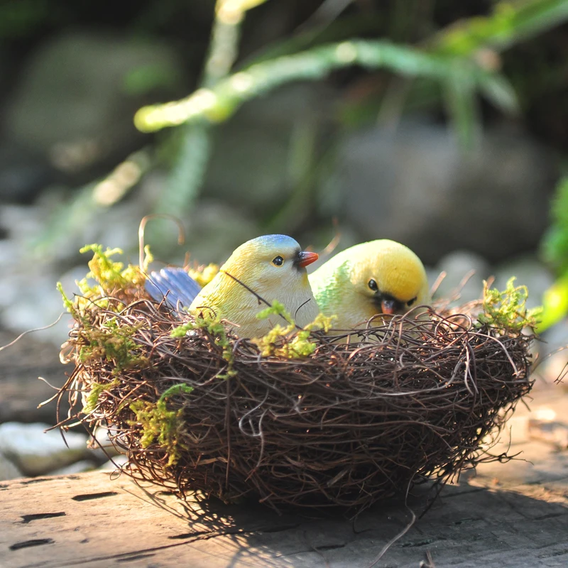 Милые украшения для птиц из смолы украшение сада двора домашний декор венок