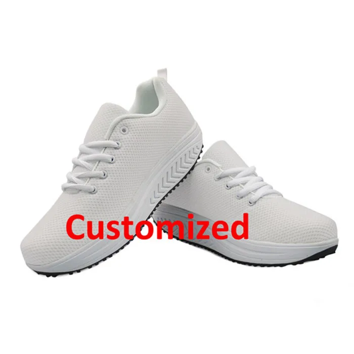 custom AS FORUDESIGNS/Прямая поставка; кроссовки с принтом логотипа под заказ; женская обувь; сетчатая дышащая прогулочная обувь на плоской подошве; Zapatos de mujer; Уличная обувь - Цвет: custom AS