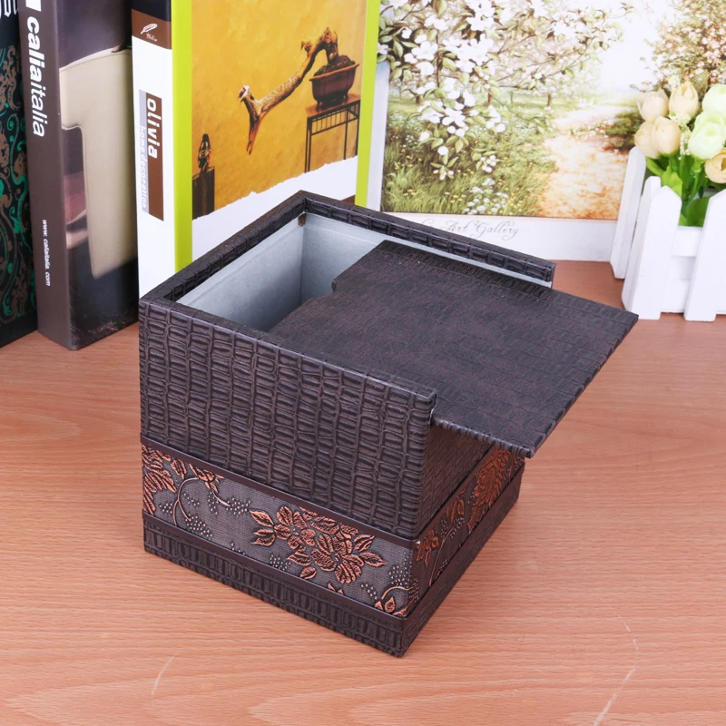 

High quality PU leather holder tissue tissue cover box squar paper napkin holder tissue case fortoilet paper cover PZJH031