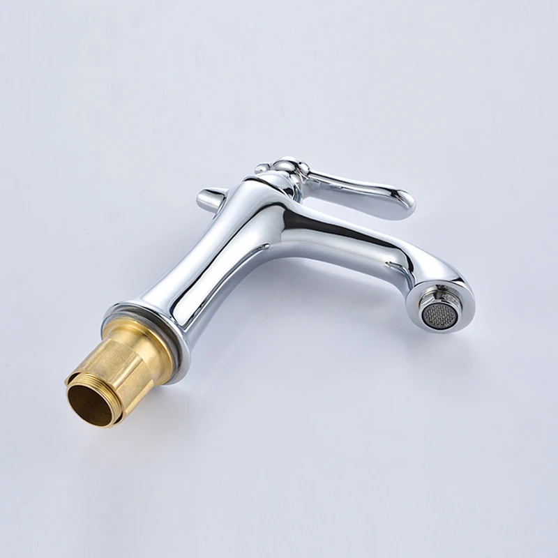 Смеситель для ванной комнаты из хромированной латуни с золотым покрытием