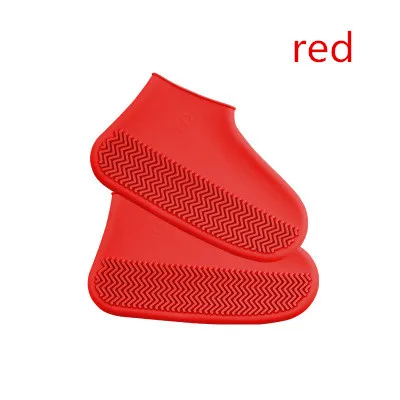 red Силиконовые Нескользящие резиновые сапоги; Многоразовые износостойкие водонепроницаемые непромокаемые сапоги; моющиеся унисекс - Цвет: red