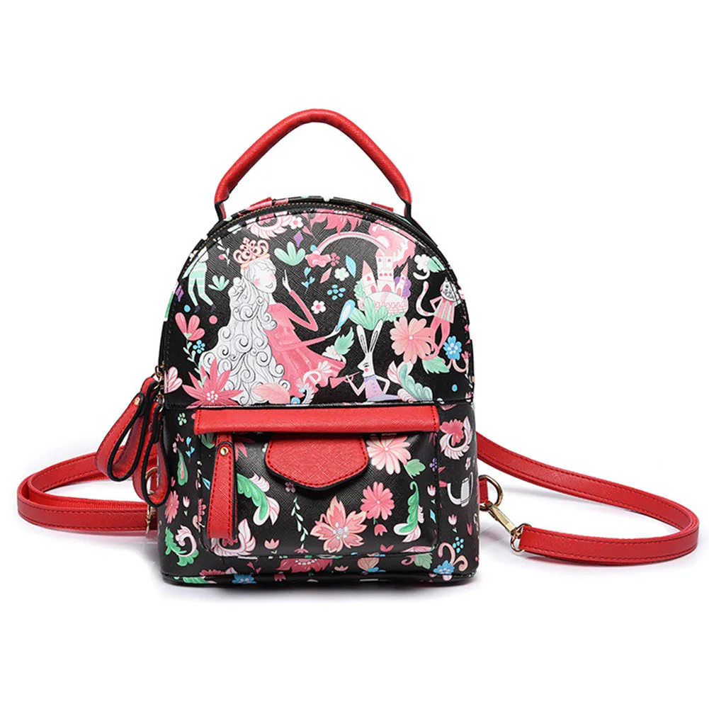 2017 высокое качество женский рюкзак из искусственной кожи с мультяшным принтом