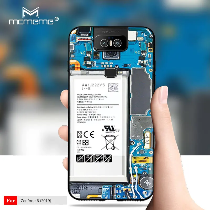 For ZenFone 6 2019 6z ZS630kl Case Cover Pretty interesting battery painting Silicone soft TPU Back 6Z |