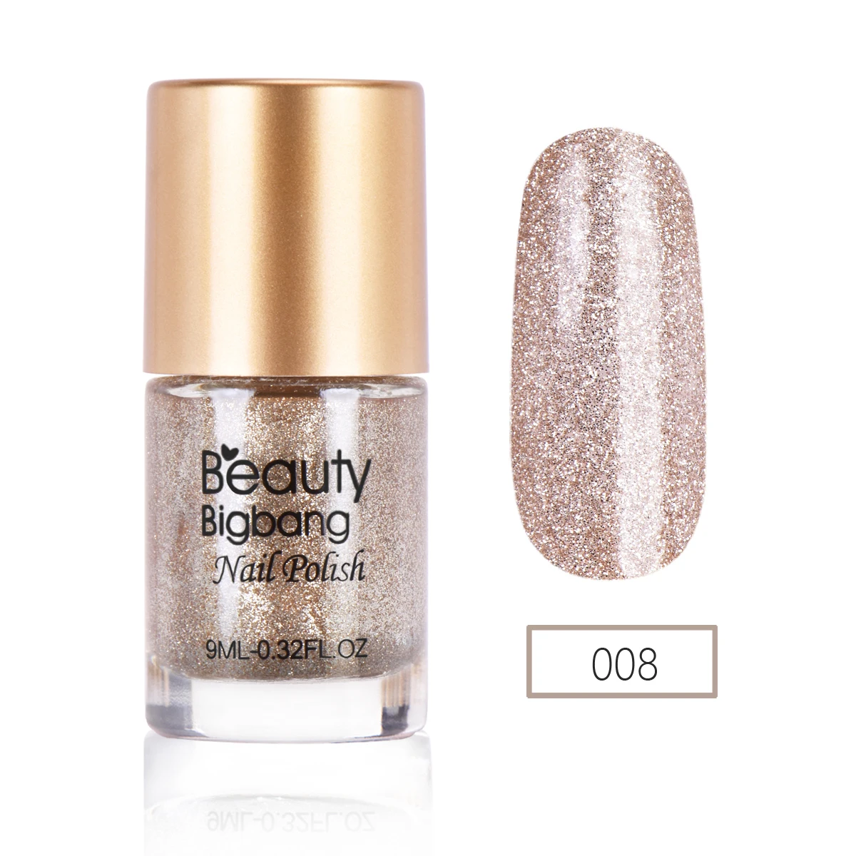 Beautybigbang 9 мл Кристальные жемчужные бриллианты Синий лак для ногтей Серебряный Блестящий Порошок стемпинг ногтей покрытие для дизайна ногтей