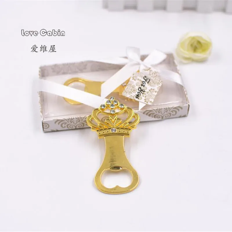 Diamond Crown Bottle Opener Wedding favor Baby Show Christmas Birthday Party House Moving Gift Business Travel Souvenirs 30pcs | Дом и сад