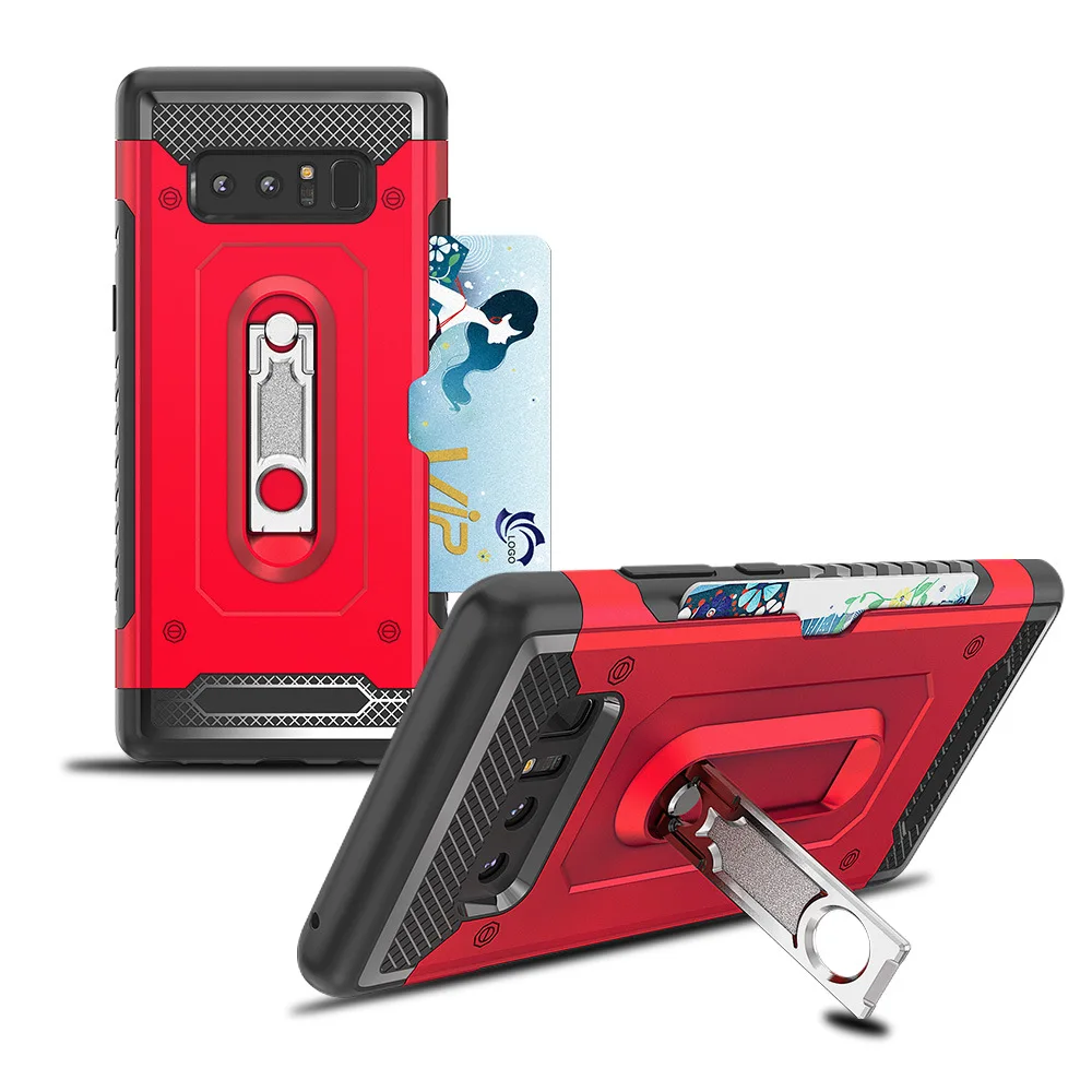 Hybrid Armor Case For Samsung Galaxy S10 S9 S8 Plus S7 Edge Cover Card Holder Note 8 9 J3 J5 J7 A3 A5 A7 Heavy Duty |