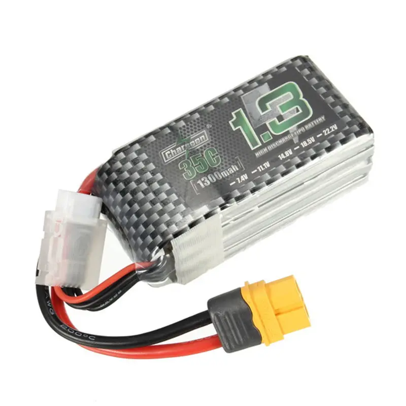 Hot Charsoon Batteries Strap 14.8V 1300mAh 4S 35C XT60 Plug Rechargeable Lipo Battery With Magic For RC Models |