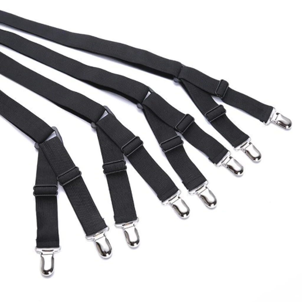 

4 Pcs Bed Sheet Mattress Cover Blankets Home Grippers Clip Holder Fasteners Non-slip Elastic Straps Fixing Slip-Resistant Belt
