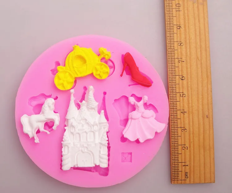Luyou DIY замок платье Золушки стеклянные тапочки Силиконовые Печенье Торт Помадка