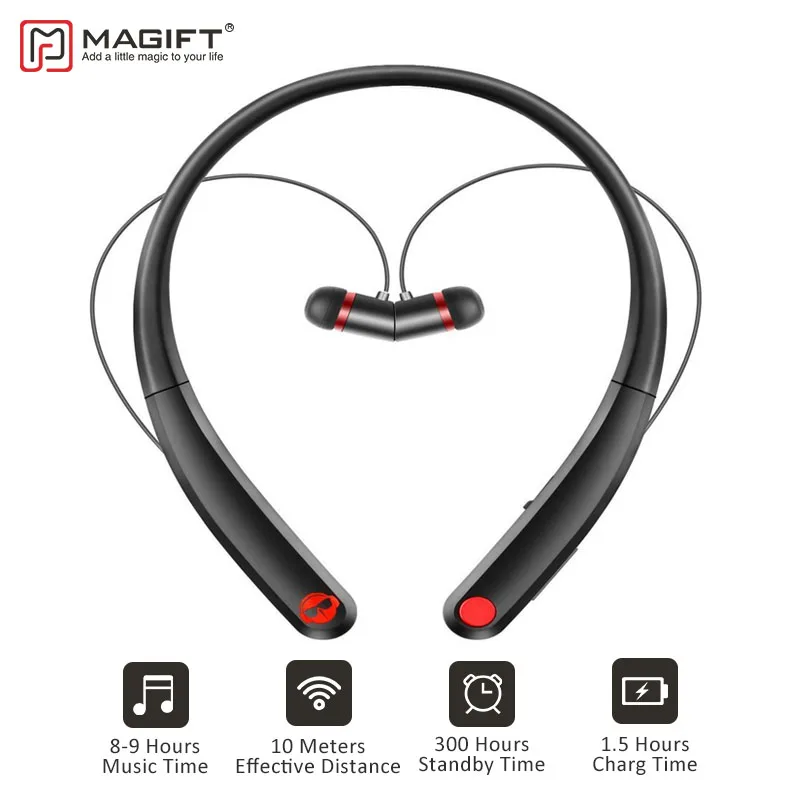 Беспроводные Bluetooth CSR магнитные наушники Magift99 с микрофоном для смартфонов
