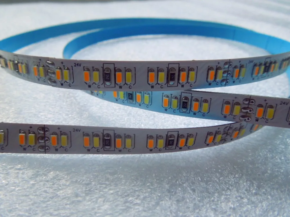 Гибкая Двухцветная светодиодная лента CCT 3014 SMD 240 светодиодов/м DC24V 5 м в длину 120 Вт