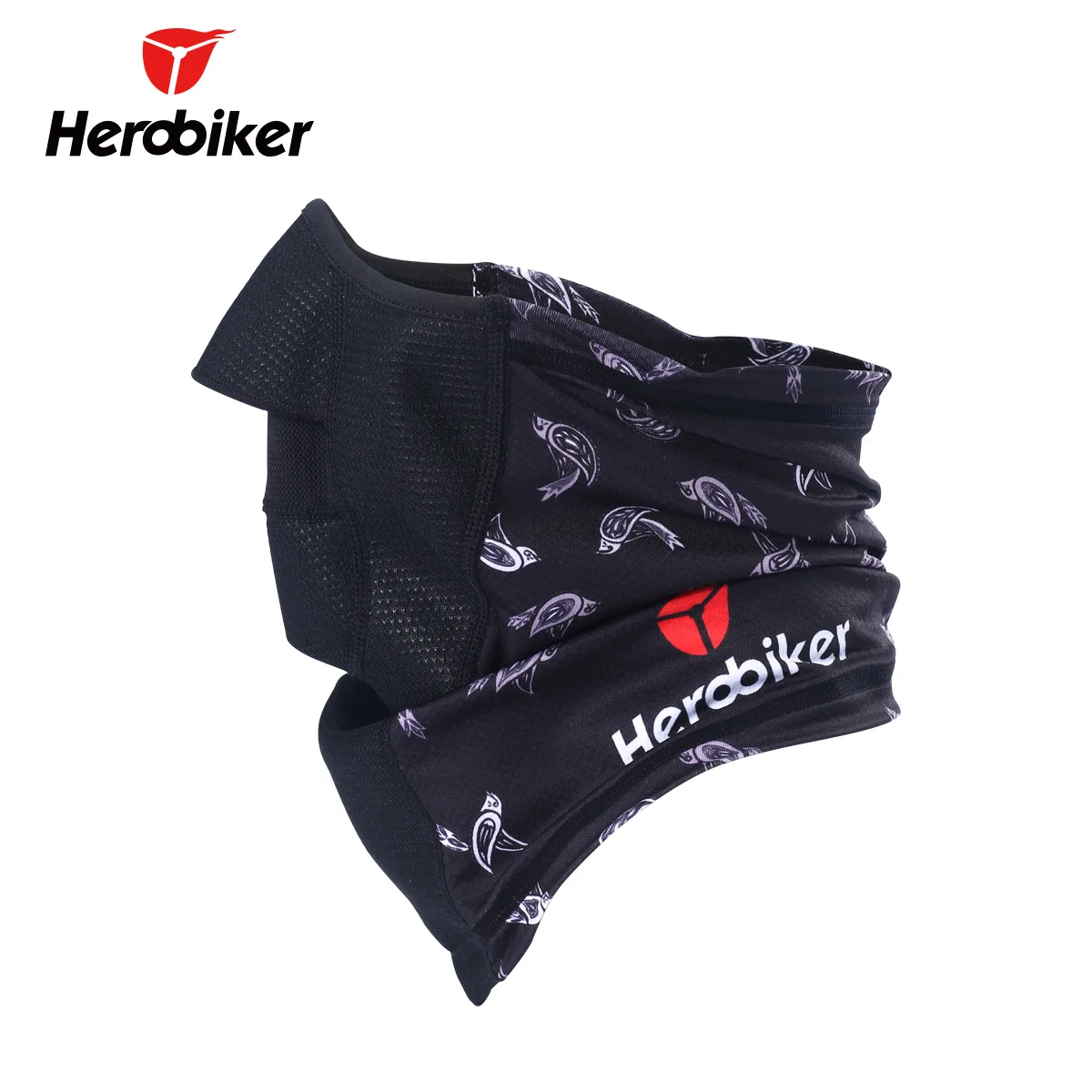 HEROBIKER мотоциклетная маска ветрозащитная черная для лица лыжный велосипедный