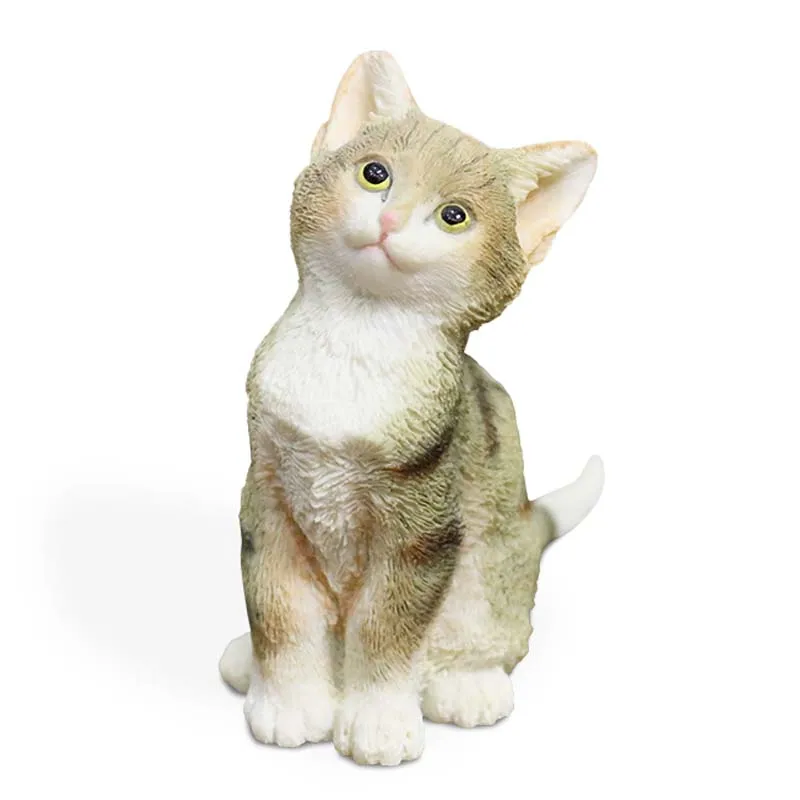 Mnotht 1/6 Тигровая кожа кошка модель милые животные мини игрушки сидя осанка