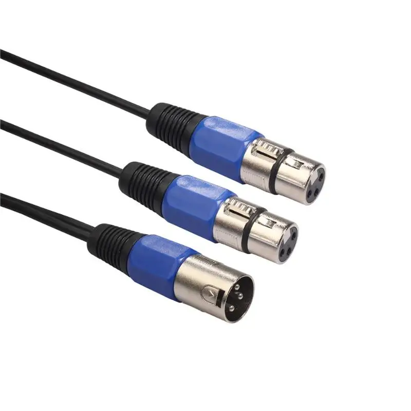 3 контактный разъем XLR для разъема Dual 2 гнездовой Y сплиттер микрофон DJ аудио