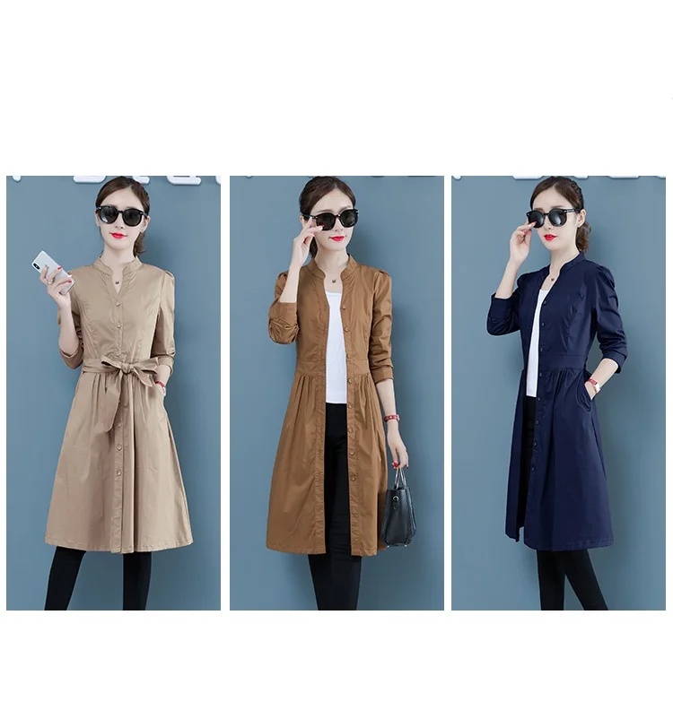 Ветровка с длинным рукавом весенне осеннее пальто для женщин тонкие женские