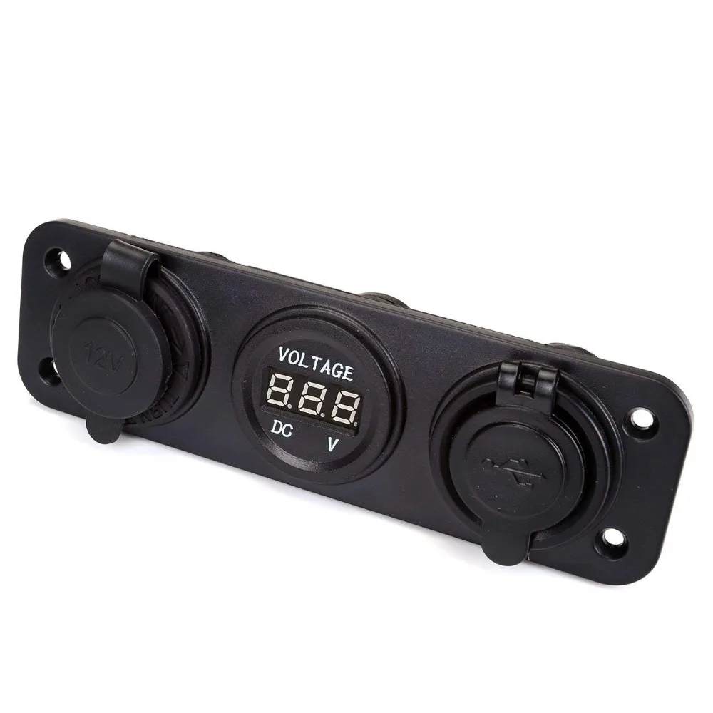 1 пара морской автомобильный переключатель панели DC12V ~ 24V LED USB зарядное