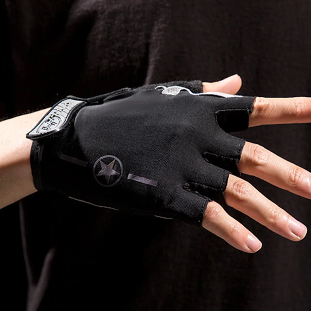 1 Pair Half Finger Gloves Cycling Summer Bike Men Women Sports Shockproof Gel Bicycle Fitness | Дом и сад