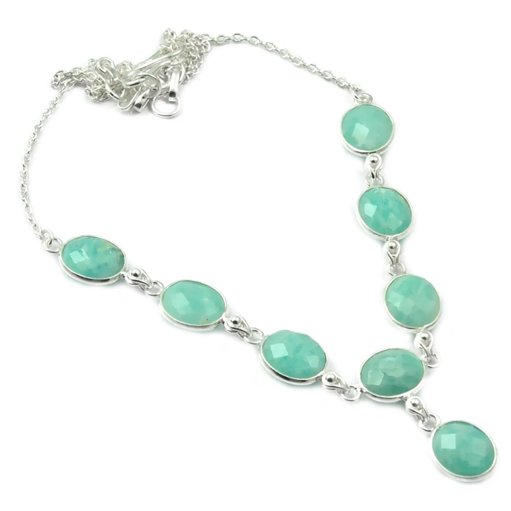 

Nature Emerald Necklace 925 Sterling Silver, 45 cm, MHBNE0069