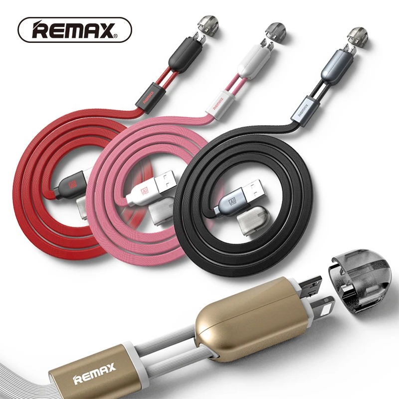 REMAX Gemini 2в1 USB кабель для iPhone X 7 8 Plus Micro Магнитная синхронизация Быстрая зарядка