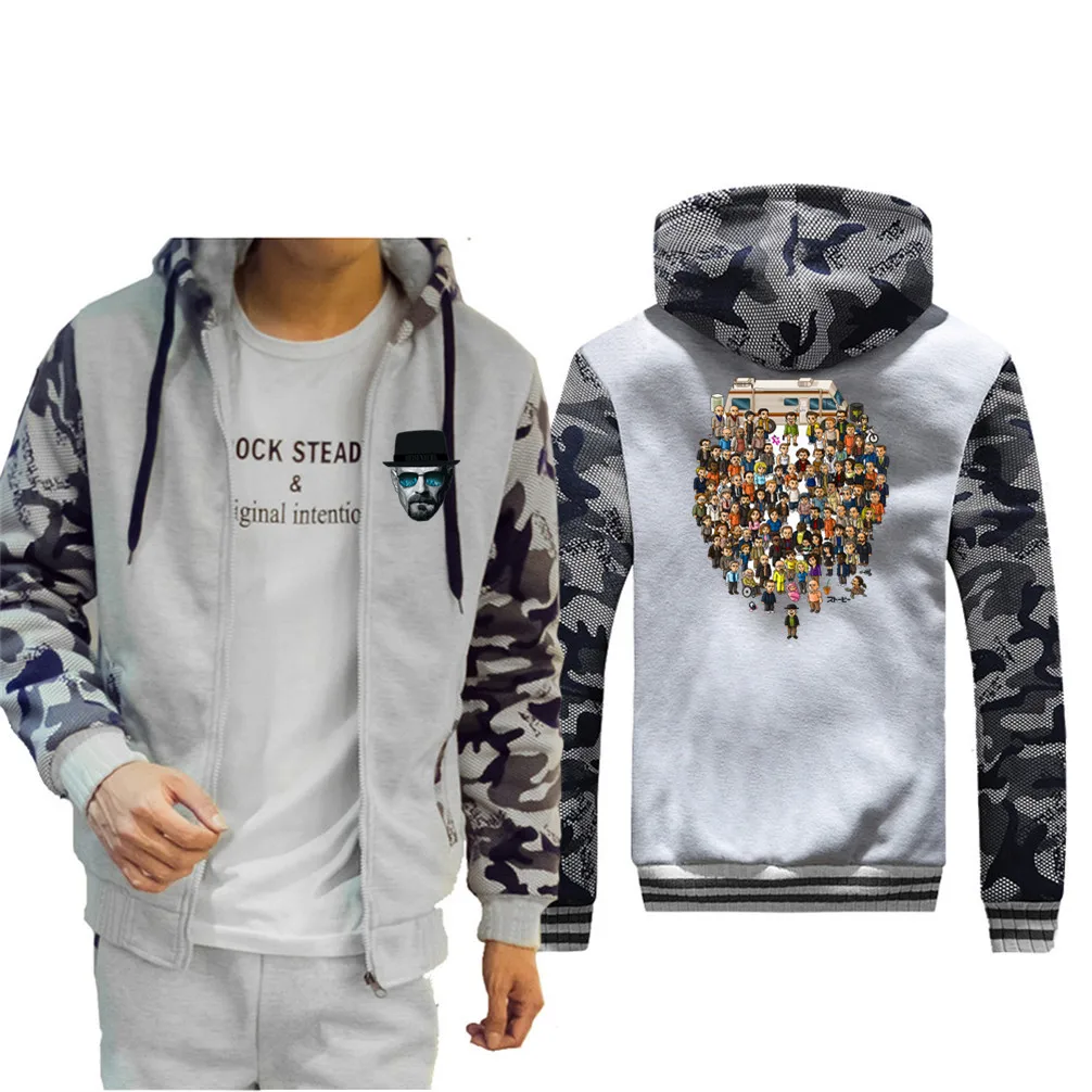 Камуфляжная 2019 куртка-бомбер мужская chaqueta plateada heren mode breachingbad Heisenberg | Мужская