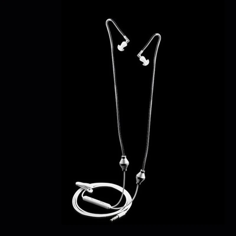 Hot AMS-Anti Radiation Binaural Earphones Stereo Headphones with Microphone Universal 3.5mm Noise Cancelling Air Tube Acoustic
