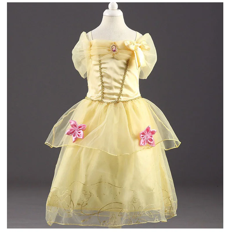 Платье для девочек мультяшное платье косплея Снежной королевы платья принцессы