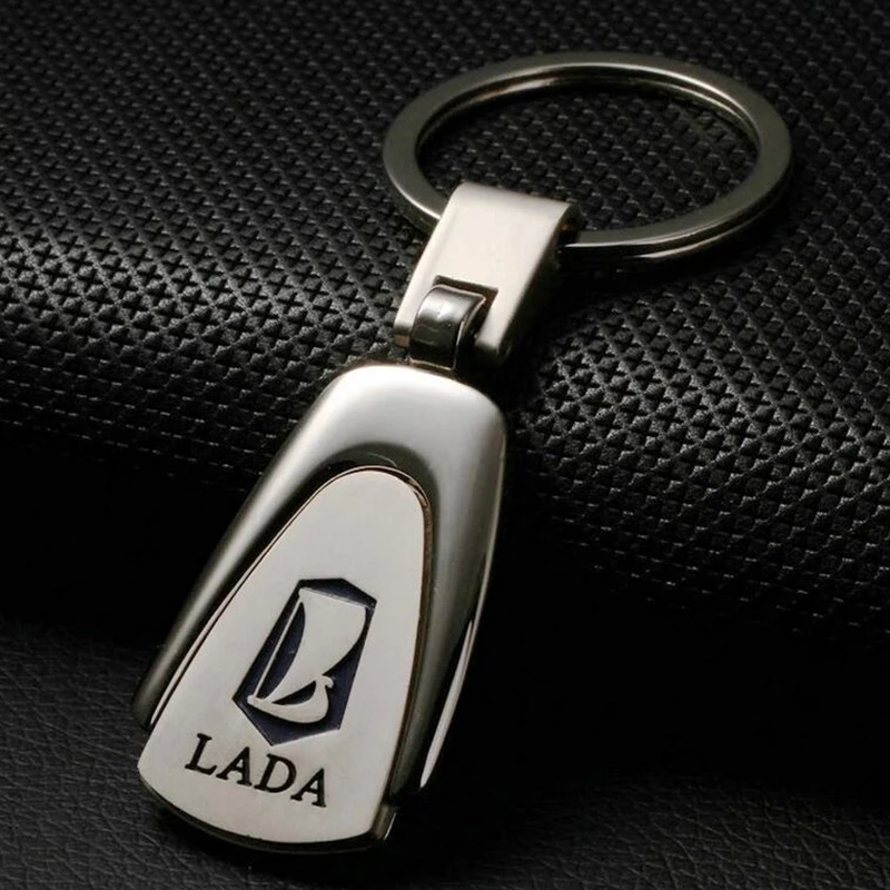 10Pcs Wholesale Zinc Alloy Car Keychain for Lada niva kalina priora granta largus vaz samara 2110 emblem Car styling