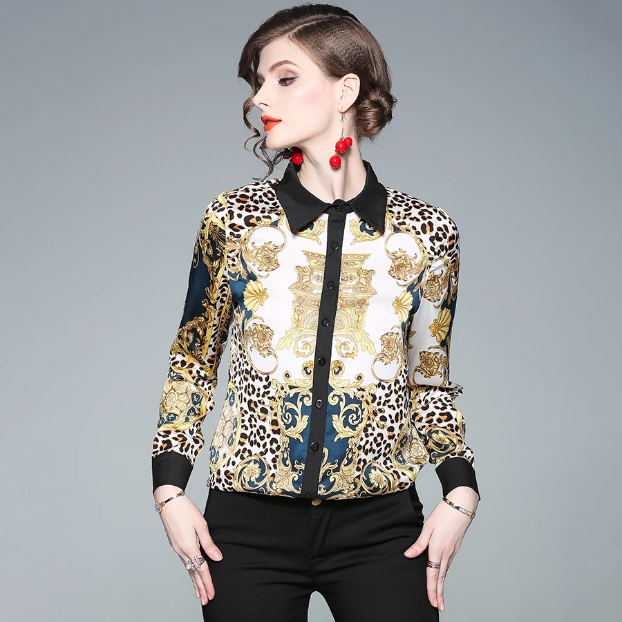 Дизайнерская подиумная рубашка весна 2019 Женские топы и блузки брендовая модная